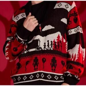 Pennywise IT Knit Shawl Cardigan Sweater Adult Size Small S Sweatshirt Derry New